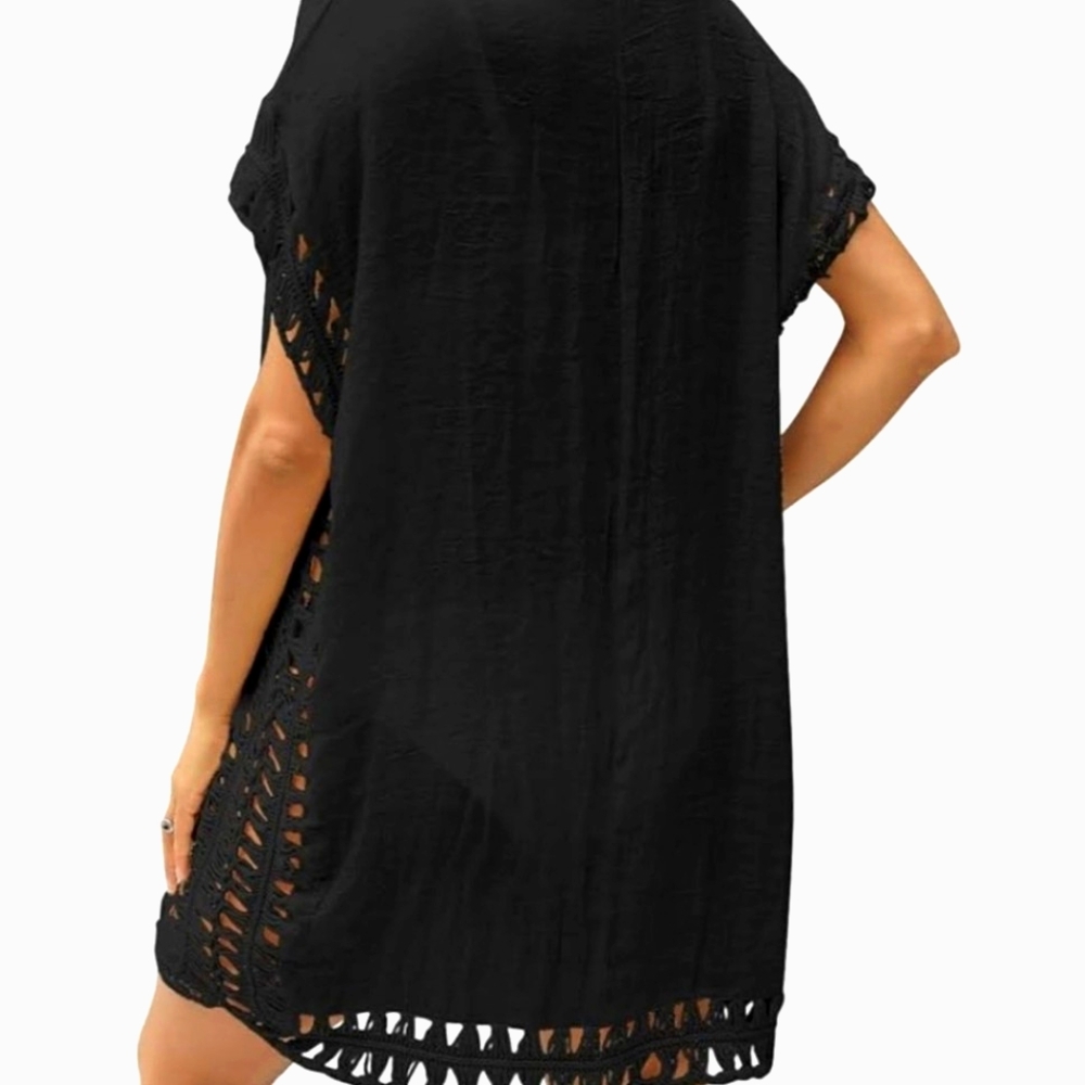 NWT Black Beach Coverup Swim Essential - Picture 2 of 8